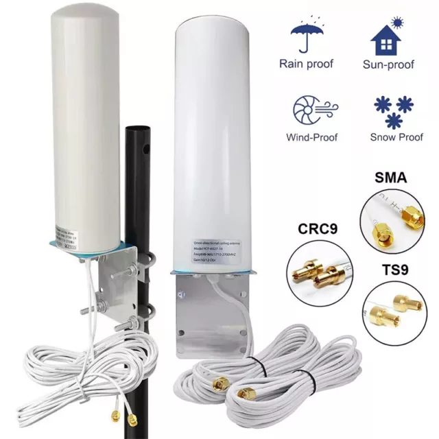 4G LTE Antenne 10-12dBi 2 SMA Stecker Omnidirektionale Router Antenne Outdoor