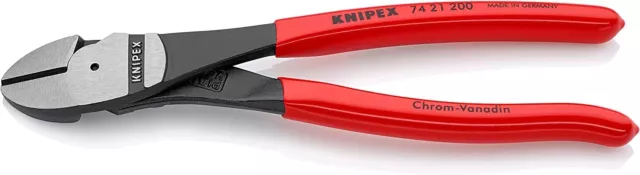 KNIPEX 7421200  8 Inch High Leverage Angled Diagonal Cutters