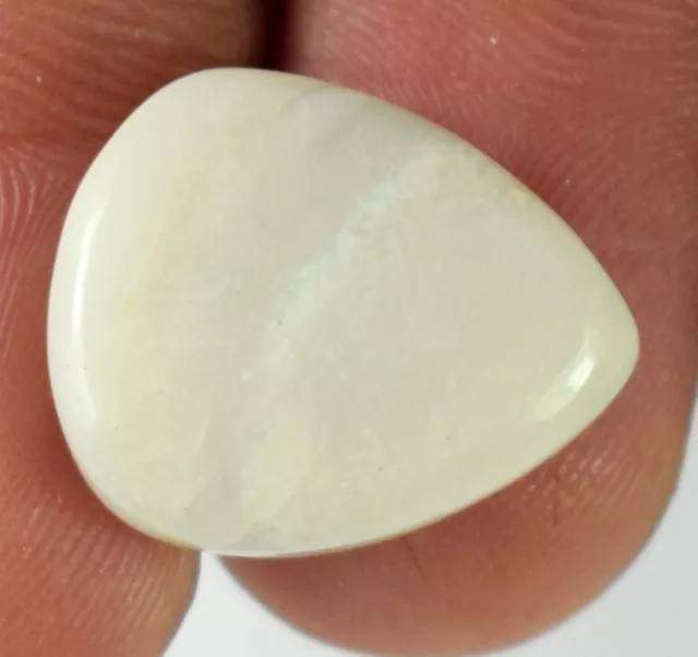 6.65 Karat Australischer Weißer Opal 100% Natur Edelstein Birne Form Certified