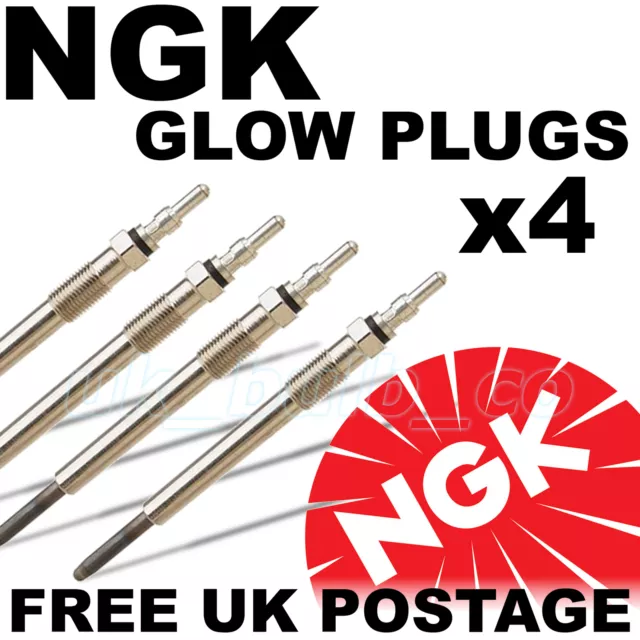 4x NGK NTK Diesel D Heater Glow Plugs SAAB 9-3 Mk2 1.9 8V TiD 04-->08 #5540