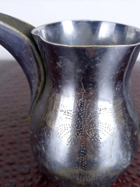 Silver plated copper jug, home decoration, masterpiece, beautiful gift / N7