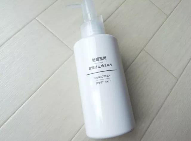 Hecho en JAPÓN MUJI Protector Solar Piel Sensible Leche FPS27 PA++ 150ml