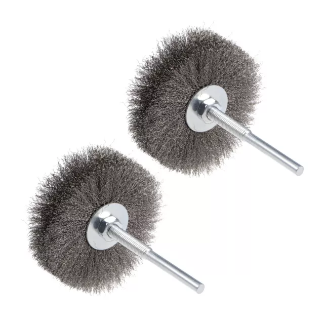 Brosse métallique avec manche acier inoxydable banc 3.35" diamètre roue sertie