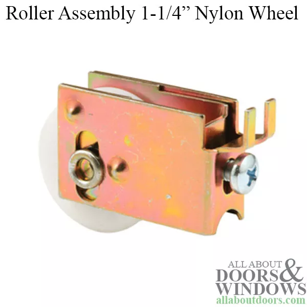 Roller For Sliding Patio Door With Nylon Wheel 1 1/4 Inch Nylon Wheel