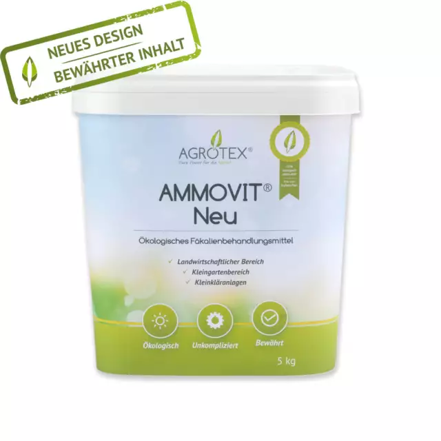 2x Ammovit Neu® 5 Kg, ÖKOLOGISCHES FÄKALIENAUFBEREITUNGSMITTE