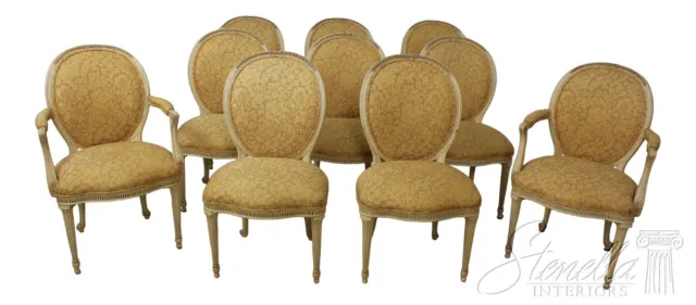L57075EC: Set Of 10 EJ VICTOR French Louis XV Dining Room Chairs