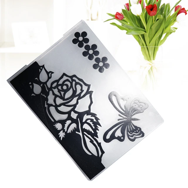 10 Cartelle Per Goffratura Fai-da-Te - Modelli In Plastica Per Scrapbooking, Biglietti, Inviti - Foto 3