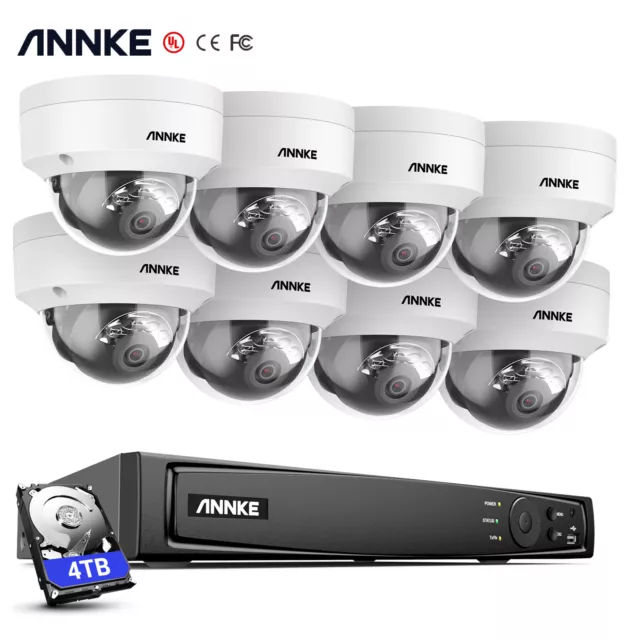 ANNKE 8MP 4K POE AI Überwachungskamera Mit Mikrofon 12MP NVR Farbe Nachtsicht