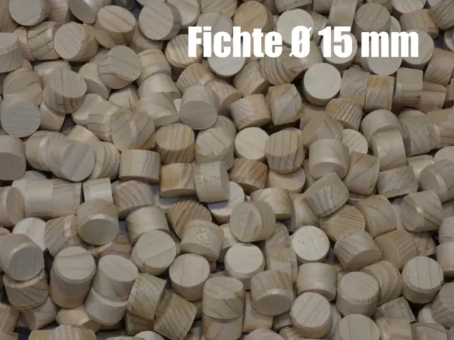 Querholzplättchen Fichte Facett Holzscheiben Ø 15 mm  Konusplättchen