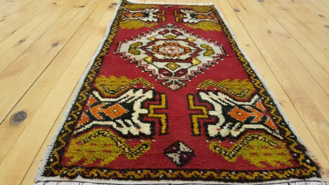 Antique Turkish Tribal Rug 1'6" × 3'1"