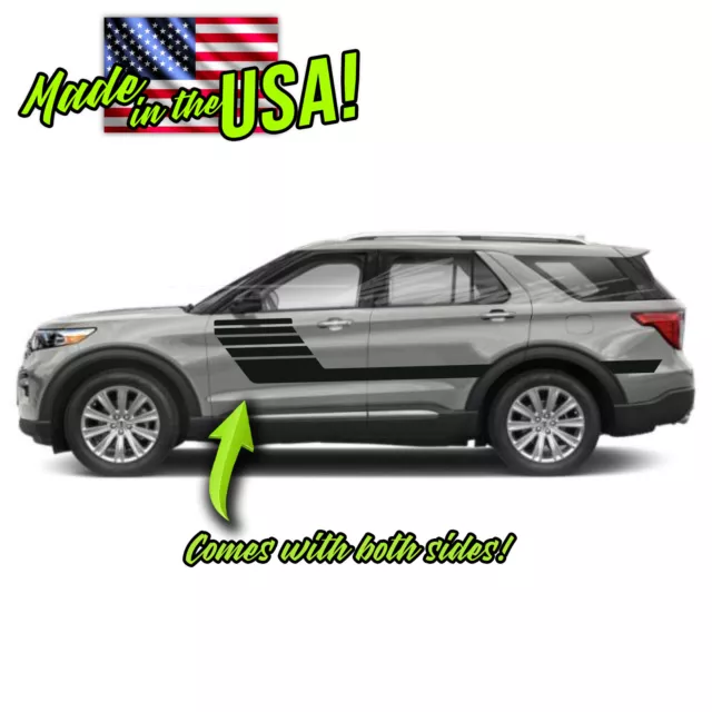 Vinyl Side Door Hockey Racing Stripes Decal FITS 2013-2023 Ford Explorer