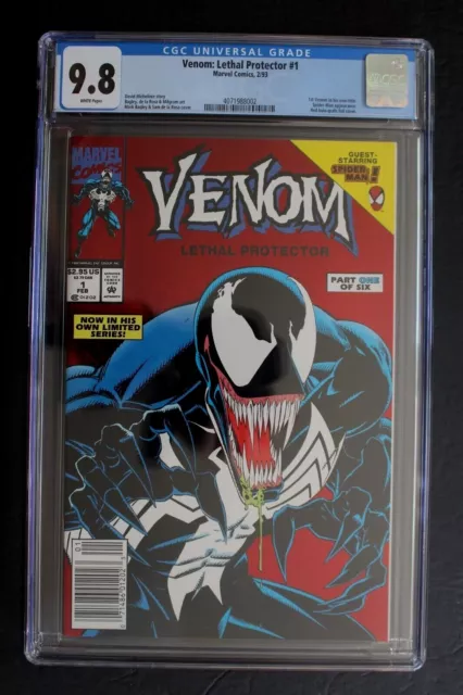 VENOM LETHAL PROTECTOR #1 1st SOLO Title 1993 MOVIE Spider-Man NEWSSTAND CGC 9.8