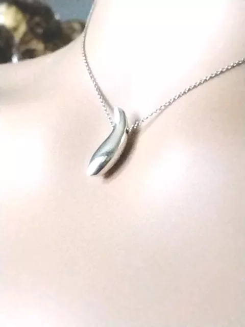 TIFFANY & Co. Fish Necklace by Frank Gehry in Sterling Silver 16"