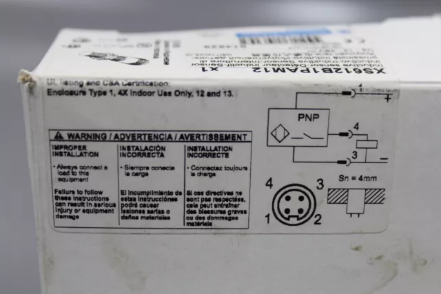 Telemecanique XS612B1PAM12 Induktiver Sensor ohne Kabel 12-48VDC 014629 Unused O 3