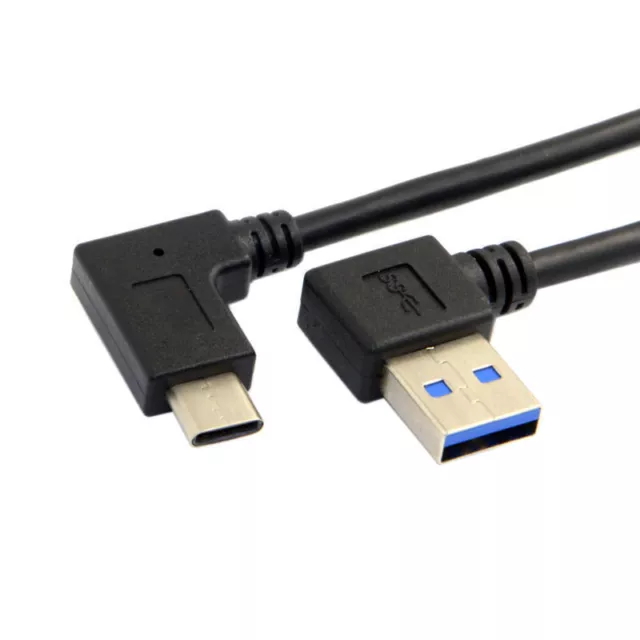 USA Reversible USB 3.1 USB-C Angled to 90 Degree Right Angled USB 3.0 Cable 3