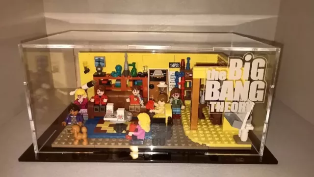 ✅TECA LEGO BIG BANG THEORY SET 21302 TECA IN PLEXIGLASS AD INCASTRO 3mm con LOGO