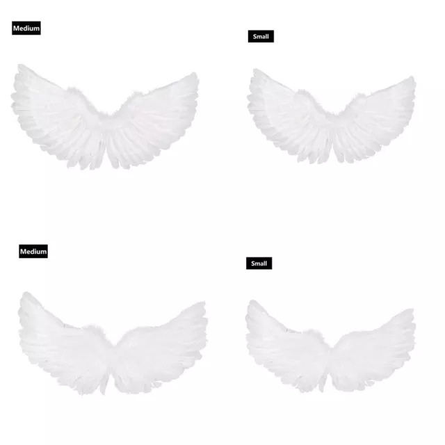 Angel Feather Wings Costume Christmas Cosplay Dance Fancy Dress For Adults Kids