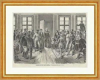 Paukerei bei Vater Ditteney in Heidelberg H. Lüders Degen Holzstich E 17289