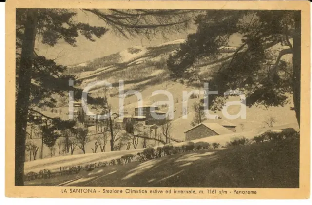 1930 ca LA SANTONA (MO) Veduta panoramica innevata *Cartolina postale FP NV
