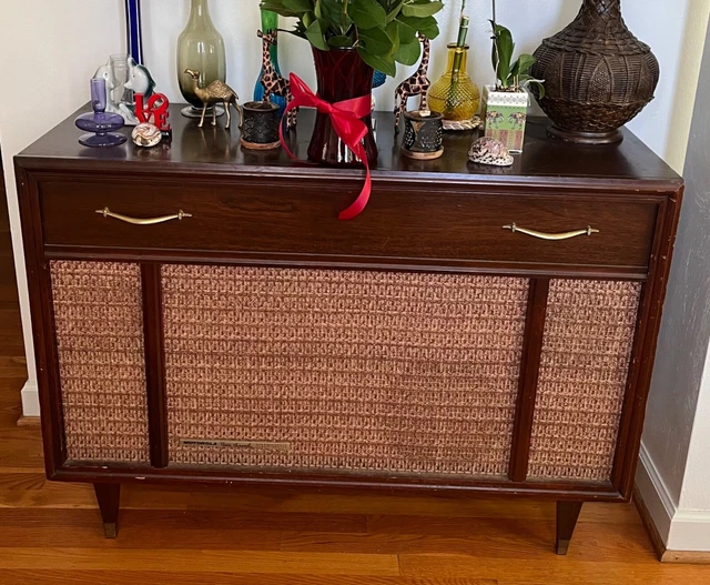 MID CENTURY MODERN RECORD PLAYER COFFEE TABLE stereo vintage