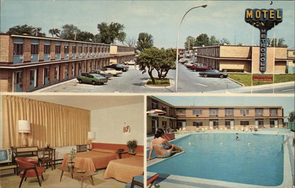 Canada Montreal,QC Motel Metropole Quebec Bel-Air Enrg. Chrome Postcard Vintage