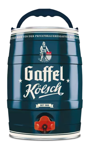 1 x 5,0L Gaffel Kölsch Partyfass Fass Bier Fass Partyfass 5 Liter Köln Orginal