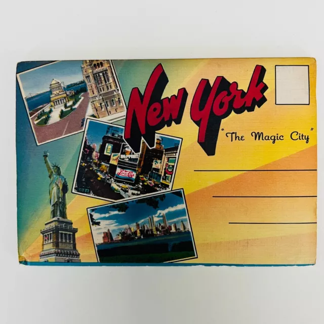 Vintage New York The Magic City Post Card Book - Fold-Out Souvenir Howdy From NY