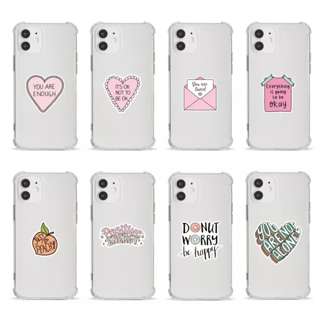 Case For Iphone 15 14 13 12 11 Se Shockproof Phone Cover Cute Girly Pink Quotes