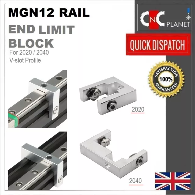 Mgn12 Linear Rail End Limit Stopper Block For 2020 2040 Aluminium Profile Mgn 12