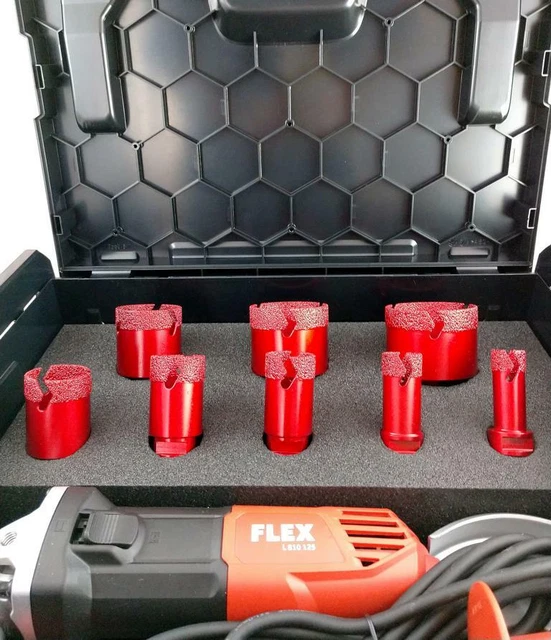 Diamantbohrer M14 Fliesenbohrer + FLEX Winkelschleifer in L-BOXX 2