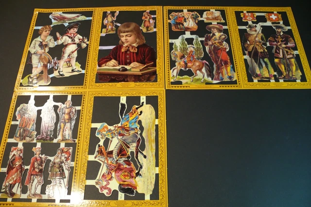LOT of 3 Mamelok VICTORIAN Die Cut Scrap Relief England Reproduction EMBOSSED