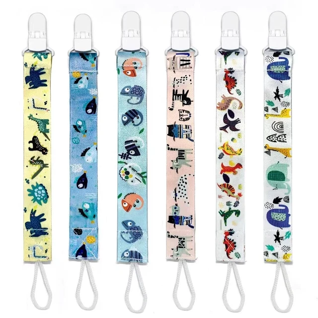 6 Pack Baby Pacifier Clips| Universal Neutral Pacifier Holder Binky Clips for Bo