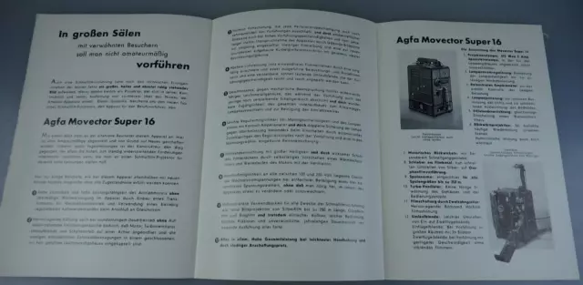 Prospekt Agfa Movector Super 16 "Der Schmalfilm-Projektor..." 1935 (99789) 2
