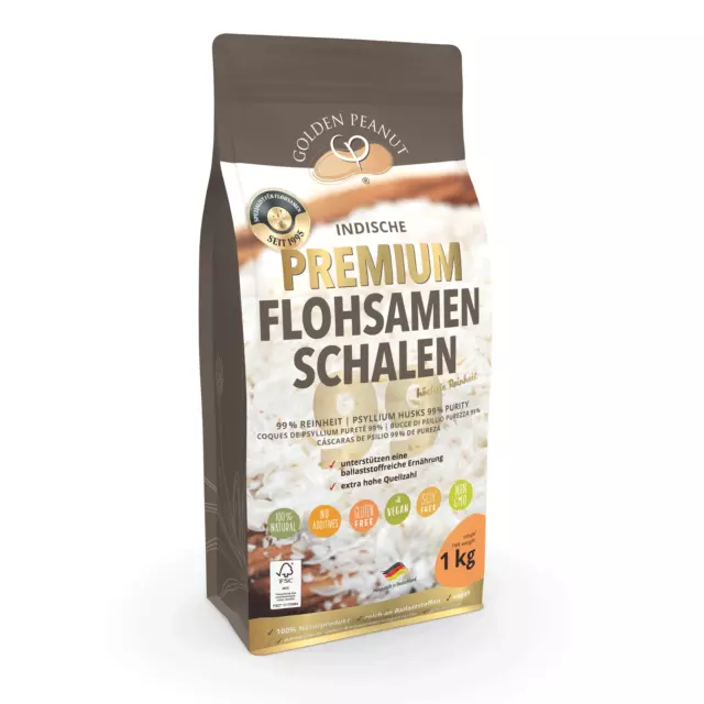 Flohsamenschalen 1 kg 99% Reinheit DAS ORIGINAL top PREMIUM Flohsamen aus Indien