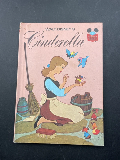 Walt Disney's Cinderella (1974) Book Club Edition Used Wonderful World of Readin