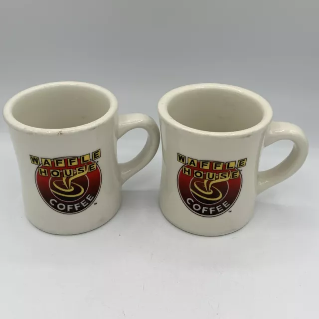 Waffle House Coffee Mug Pair (2) Tuxton Brand White