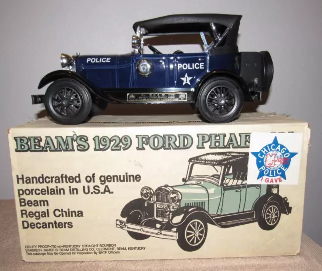 Vintage EMPTY Jim Beam 1929 Police Car Decanter w/ Original Box Vintage EMPTY Jim Beam 1929 Police Car Decanter w/ Original Box