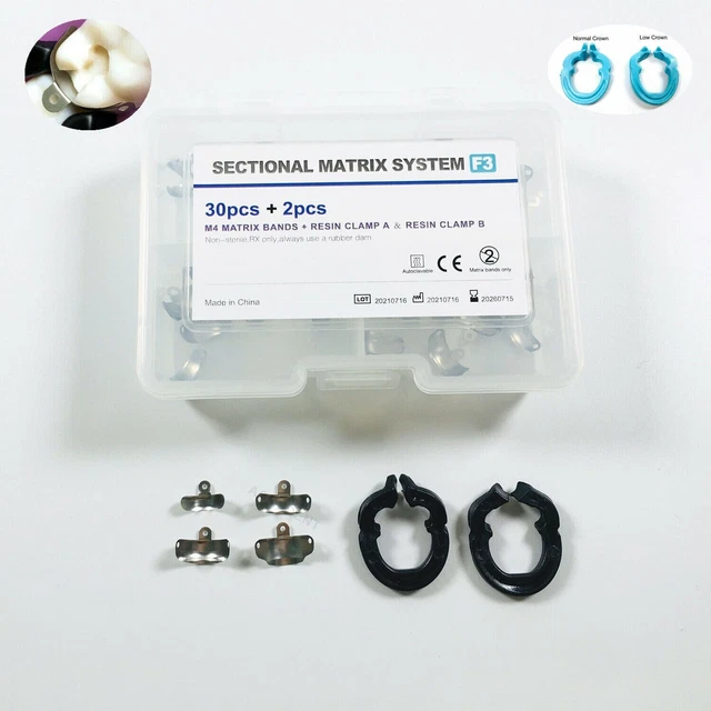 Dental Matrix Bands Ring Sectional Matrice Clamp Fit Garrison Palodent V3 System