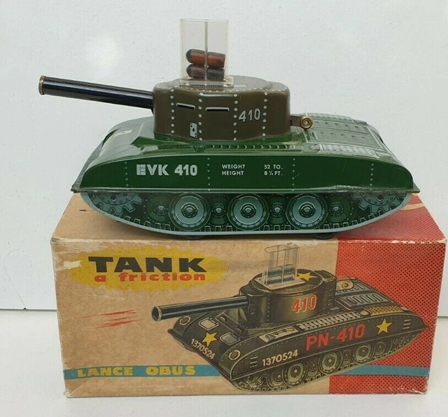 Rare Char tank FJ France-Jouet neuf boite jouet ancien en tôle époque Joustra | eBay