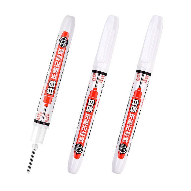 20MM White Ink Long Head Markers Woodworking Multi-purpose Deep Hole Marker P-DB