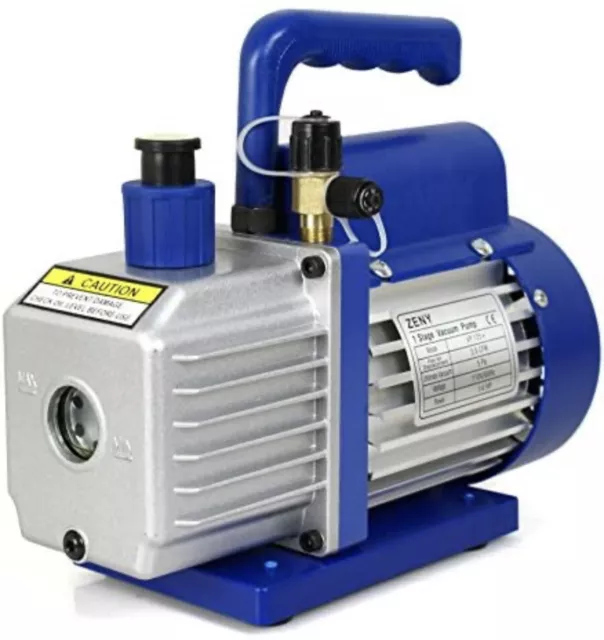 ZENY 3,5CFM Single-Stage 5Pa Rotary Vane Economy Vacuum Pump 3 CFM 1/4HP Blue B7