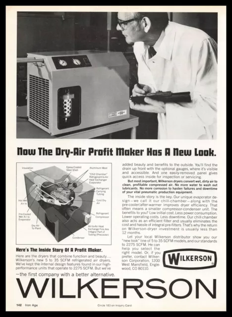 1976 Wilkerson Corp. SCFM Refrigerated Air Dryers Englewood Colorado Print Ad