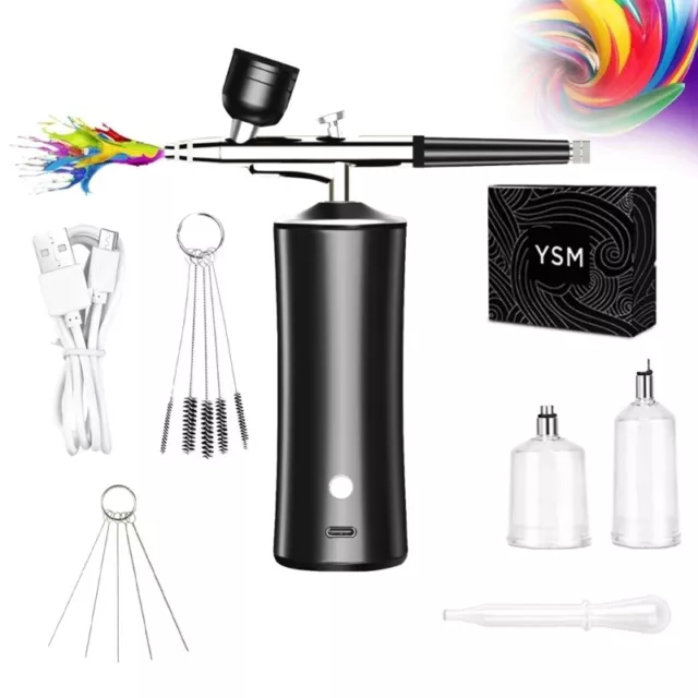 Airbrush Spray Guns Set with Compressor, Wireless Airbrush Kits 0.3mm Nozzle