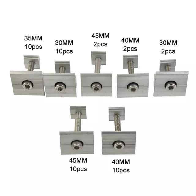 Easy to Install Solid Clamp for 3045mm Solar Panel Connection on Rails