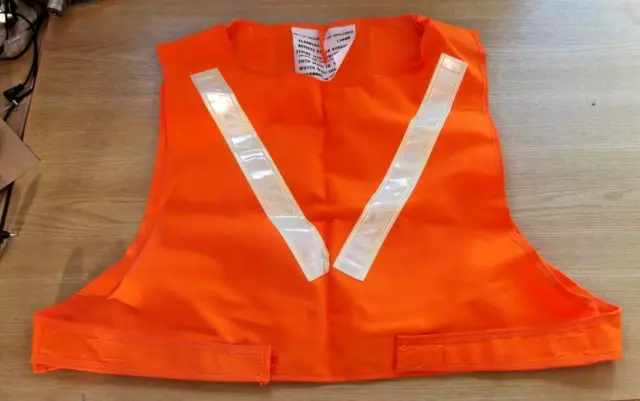 BRITISH RAILWAYS HI VIS VEST OLD TYPE HIGH VISIBILITY size LARGE   FAST POST