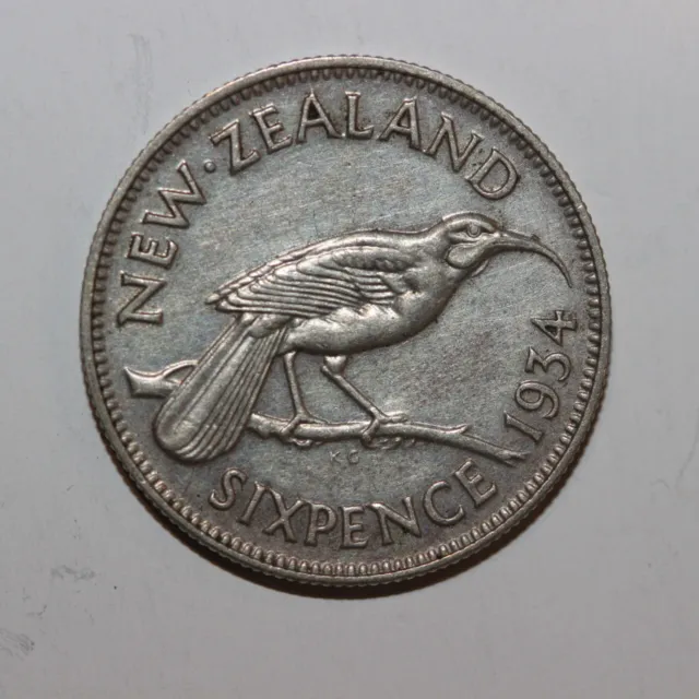 New Zealand 6 Pence 1934  (SH190607/N72)