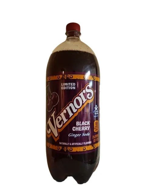 NEW RARE Vernors Black Cherry 2L 2 Liter Bottle Ginger Ale Soda Pop LIMITED