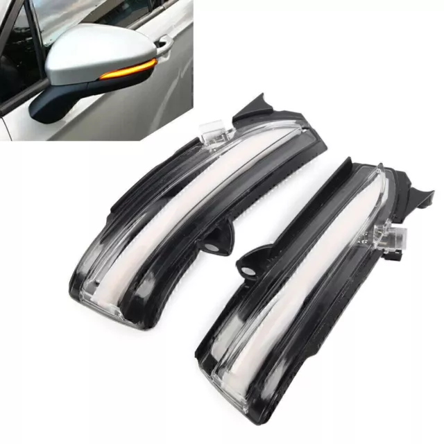 2 Pcs Dynamic LED Turn Signal Light Mirror Indicator For Ford Mondeo 2014-18 GZ