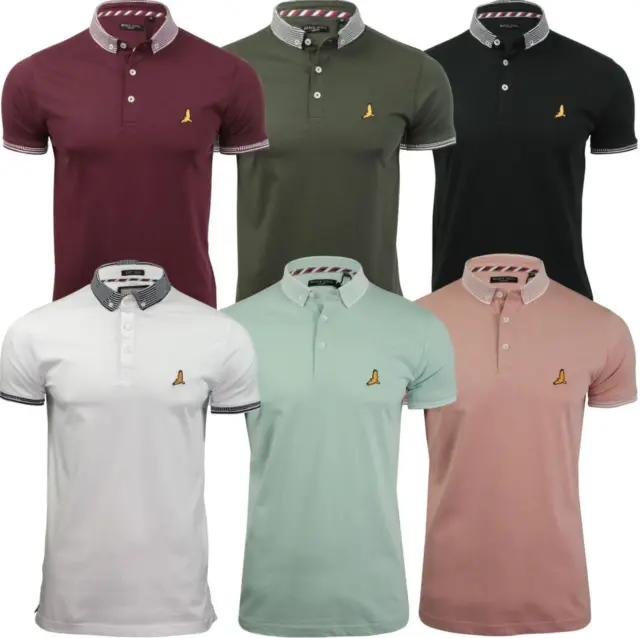 Brave Soul Mens Polo Shirt Cotton Short Sleeved