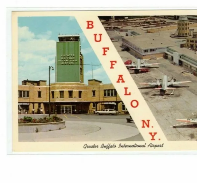 Buffalo NY New York Greater Buffalo International Airport Circa 1970 Postcard 3